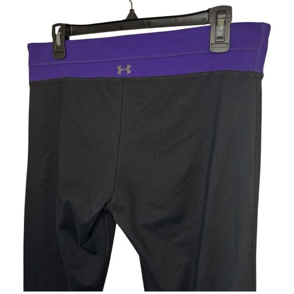 Under Armour Black and Purple Athletic Capri Leggings - Picture 3 of 6
